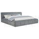 Limo California King Platform Bed Gray Upholstered Frame Low Profile