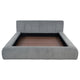 Limo California King Platform Bed Gray Upholstered Frame Low Profile