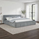 Limo California King Platform Bed, Gray Upholstered Frame, Low Profile