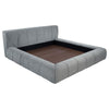Limo California King Platform Bed, Gray Upholstered Frame, Low Profile