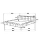 Jimo King Platform Bed Grid Tufted Frame Taupe Brown Upholstery