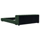 Jimo California King Platform Bed Tufted Emerald Green Upholstery