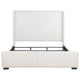 Asy California King Bed Channel Tufted Wingback Headboard White