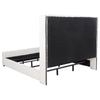 Asy California King Bed Channel Tufted Wingback Headboard White