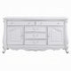 Maver Wide Dresser Chest with 6 Drawers 2 Doors Classic White Wood BM328824