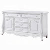 Maver Wide Dresser Chest with 6 Drawers 2 Doors Classic White Wood BM328824