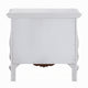 Maver Nightstand with 2 Drawers Scrolled Details 32 Inch White Wood BM328825