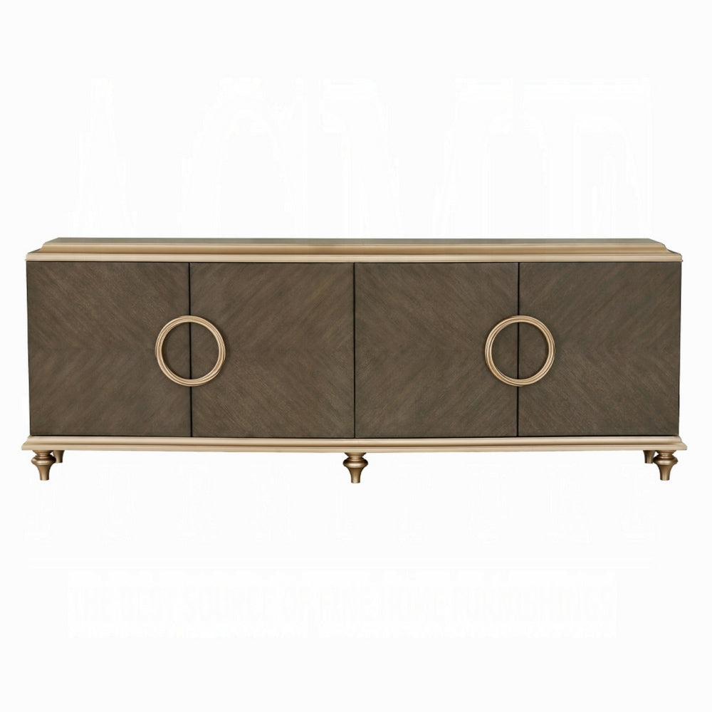 Lomi Sideboard Console 2 Double Door Cabinets Oversized Round Handles BM328826