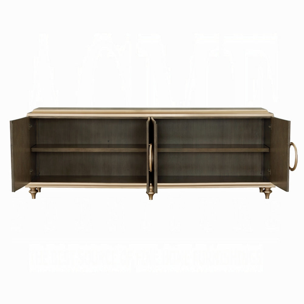 Lomi Sideboard Console 2 Double Door Cabinets Oversized Round Handles BM328826