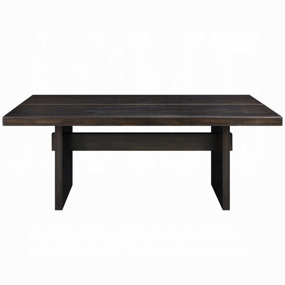Vonn Dining Table Wide Panel Legs 80 Inch Rectangular Top Black BM328827