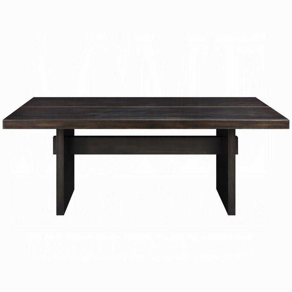 Vonn Dining Table, Wide Panel Legs, 80 Inch Rectangular Top, Black