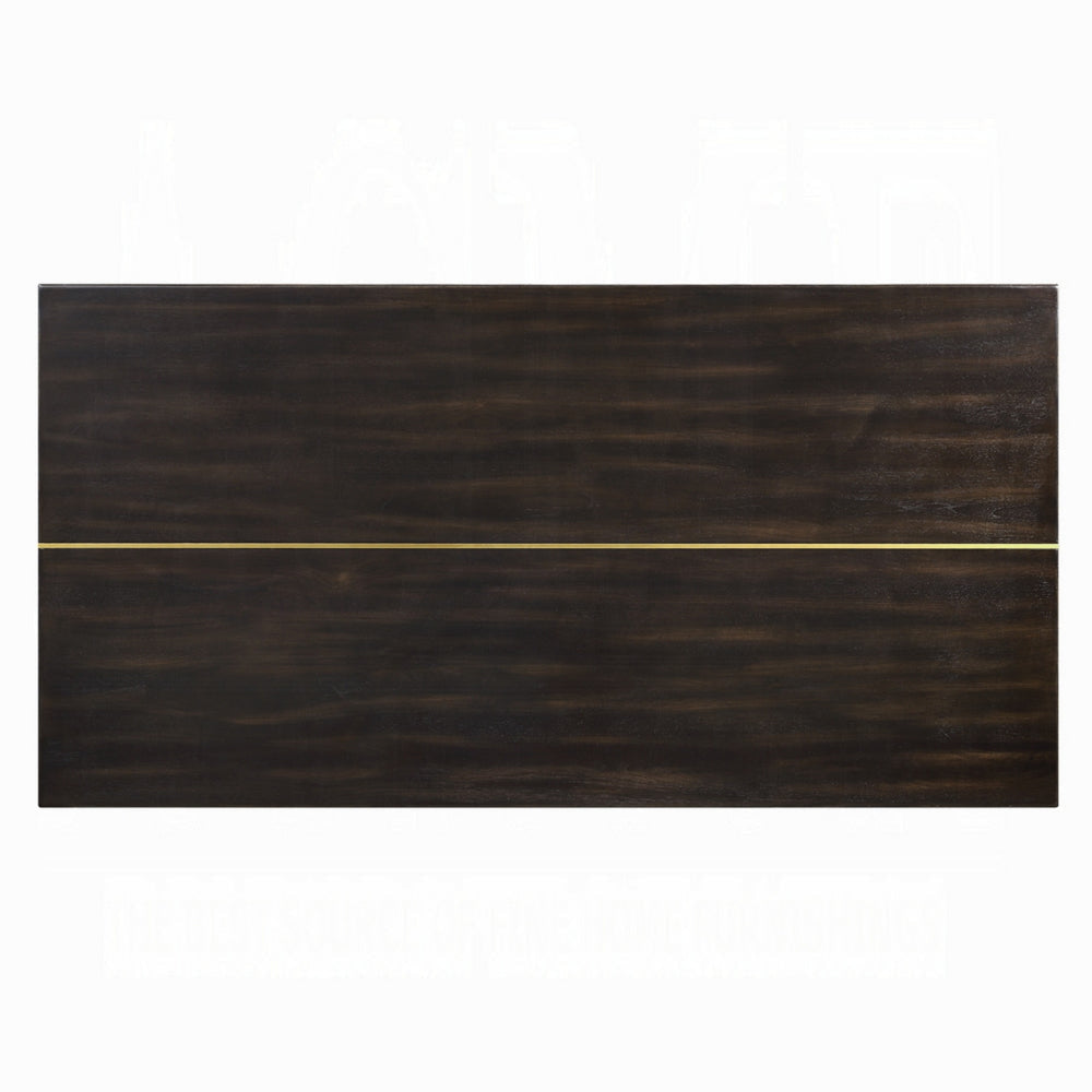 Vonn Dining Table Wide Panel Legs 80 Inch Rectangular Top Black BM328827