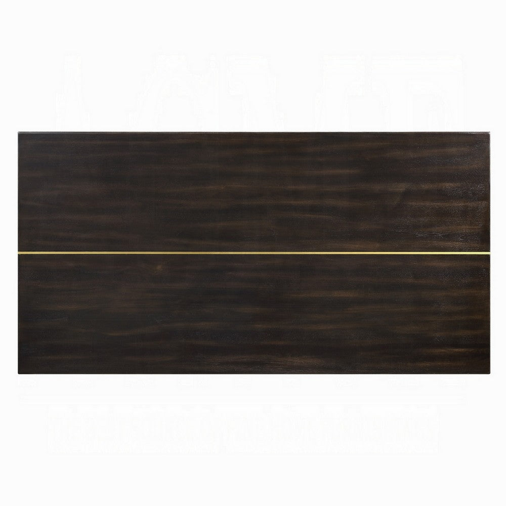 Vonn Dining Table, Wide Panel Legs, 80 Inch Rectangular Top, Black