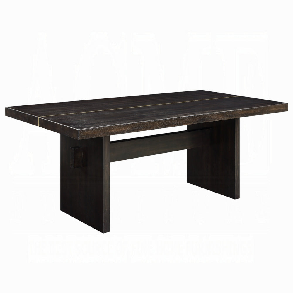 Vonn Dining Table, Wide Panel Legs, 80 Inch Rectangular Top, Black