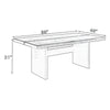 Vonn Dining Table, Wide Panel Legs, 80 Inch Rectangular Top, Black