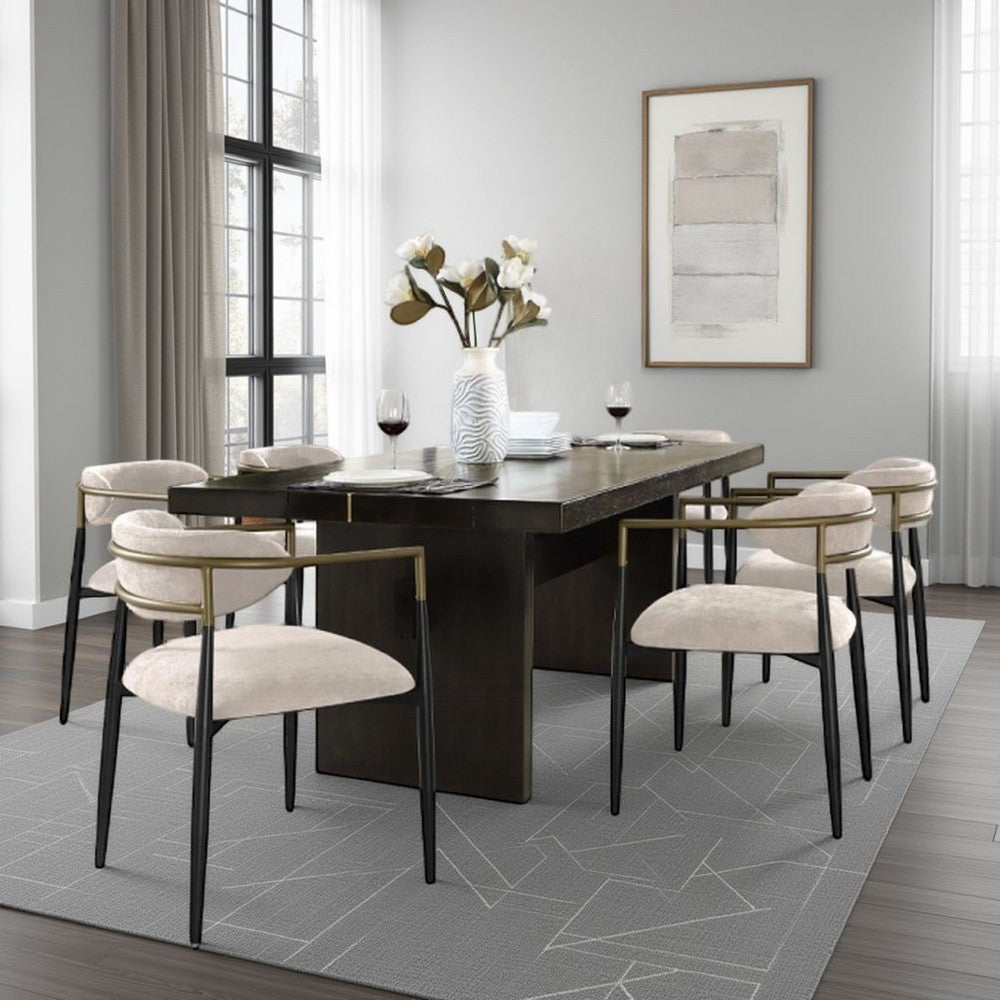Vonn Dining Table, Wide Panel Legs, 80 Inch Rectangular Top, Black