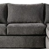 Lilian Sectional Sofa Gray Chenille 2 Accent Throw Pillows 126 Inch