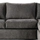 Lilian Sectional Sofa Gray Chenille 2 Accent Throw Pillows 126 Inch