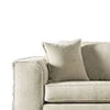 Lilian Sectional Sofa Beige Chenille 2 Throw PIllows 126 Inch