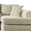 Lilian Sectional Sofa Beige Chenille 2 Throw PIllows 126 Inch