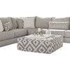 Tara Sectional L Sofa Gray Chenille 9 Accent Pillows 139 Inch BM328833