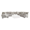 Tara 2pc Sectional Sofa and Chair Gray Chenille 9 Throw Pillows BM328834