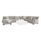 Tara 2pc Sectional Sofa and Chair Gray Chenille 9 Throw Pillows BM328834