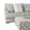 Mady Sectional L Sofa Light Gray Chenille 5 Accent Pillows 112 Inch BM328839