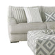 Mady Sectional L Sofa Light Gray Chenille 5 Accent Pillows 112 Inch BM328839