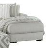 Mady Sectional L Sofa Light Gray Chenille 5 Accent Pillows 112 Inch BM328839
