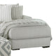 Mady Sectional L Sofa Light Gray Chenille 5 Accent Pillows 112 Inch BM328839