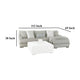 Mady Sectional L Sofa Light Gray Chenille 5 Accent Pillows 112 Inch BM328839