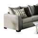 Nate Sectional L Sofa Gray Linen 6 Accent Throw Pillows 107 Inch BM328846