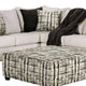 Nate Sectional L Sofa Ivory Linen 6 Accent Throw Pillows 107 Inch BM328847