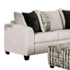 Nate Sectional L Sofa Ivory Linen 6 Accent Throw Pillows 107 Inch BM328847