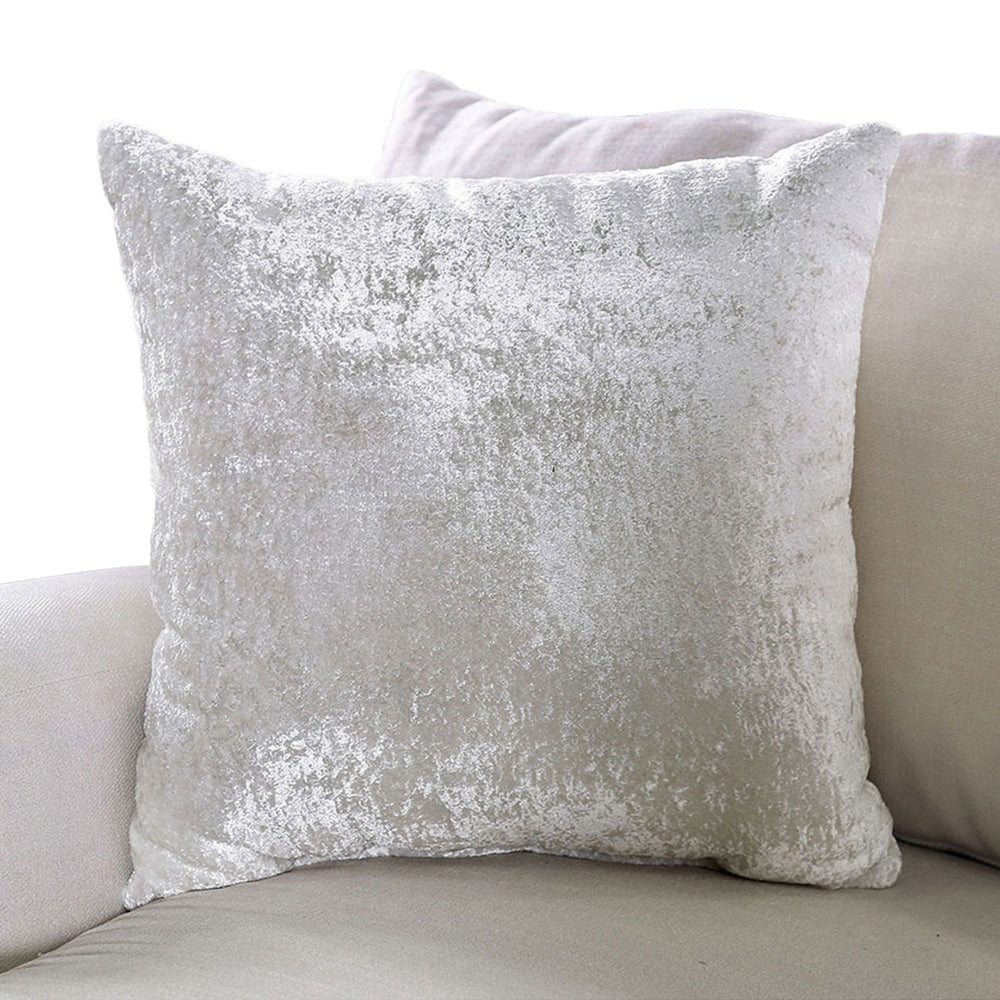 Moi Sectional Sofa Beige Fabric 6 Accent Throw Pillows 141 Inch BM328848