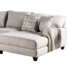 Abil Sectional Sofa Light Gray Fabric 6 Accent Pillows 141 Inch BM328849