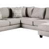 Abil Sectional Sofa Light Gray Fabric 6 Accent Pillows 141 Inch BM328849