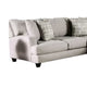Abil Sectional Sofa Light Gray Fabric 6 Accent Pillows 141 Inch BM328849