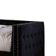 Suzo Daybed with Trundle Black Flannelette Upholstery Nailhead Trim BM328859