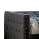 Suzo Daybed with Trundle Gray Flannelette Upholstery Nailhead Trim BM328860