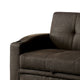 Futon Sofa Brown Fabric Upholstery Pull Out Base Button Tufting BM328866