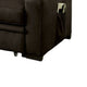 Futon Sofa Brown Fabric Upholstery Pull Out Base Button Tufting BM328866