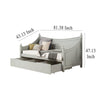 Kiki Twin Size Daybed 4 Poster Design Modern Light Gray Finish BM328905