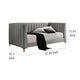 Iina Twin Daybed with Tuxedo Details Gray Channel Tufted Flannelette BM328908
