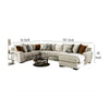 Hugh U Shape Sectional Sofa Chaise 9 Throw Pillows 101 Inch Beige BM328921