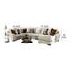Hugh U Shape Sectional Sofa Chaise 9 Throw Pillows 101 Inch Beige BM328921