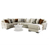 Hugh U Shape Sectional Sofa, Chaise, 9 Throw Pillows, 101 Inch Beige