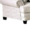Amy 2pc Sofa and Loveseat Set w 9 Accent Pillows Ivory Faux Linen BM328924