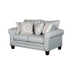 Tyea 2pc Sofa and Loveseat Set w 8 Accent Pillows Blue Gray Fabric BM328925